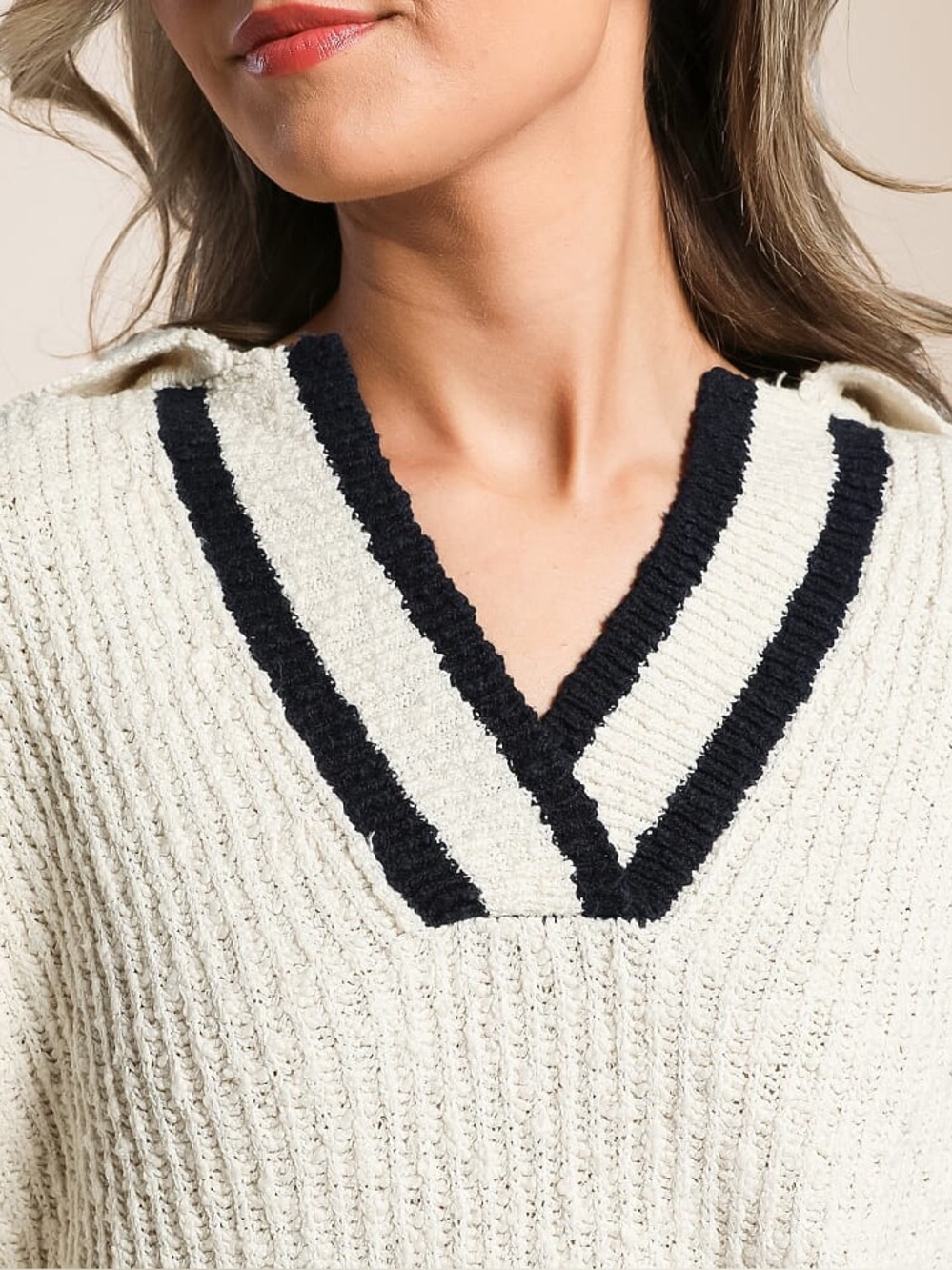 Z Supply Hammond Oversized Polo Sweater - Picture 3 of 7